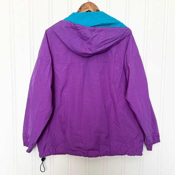 Vintage Purple Columbia Hooded Pullover with pockets and drawstring Large EUC - Picture 5 of 5